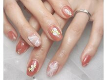 コンサート(Concert)/ピンクの大理石ネイル