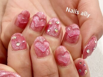 ネイルズアリー 立川店(Nails ally)/ハート×マグネットネイル