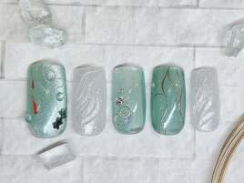 マグネットネイル　金魚　ミラー