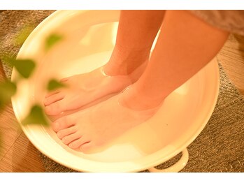 つむぎ/全メニューに足湯がついてます♪