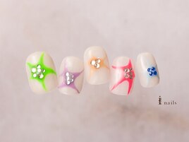 カラフルアメーバネイル