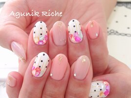 【水玉ネイル】