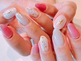 ピンク×ゴールド