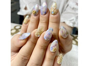 ダブルムーンビューティフル(DOUBLEmoonBeautiful)/爽やかニュアンスネイル♪