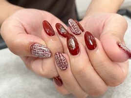 キレイめツイードネイル