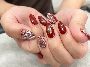 テラス(TERRACE)/キレイめツイードネイル