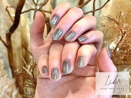 ラメワンカラー　シルバー