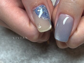 ヴィヴィアン ネイル(Vivian nail)/紫陽花　あじさい