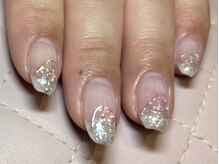 シャイニーネイル(Shiny nail)/ラメグラに細ミラー