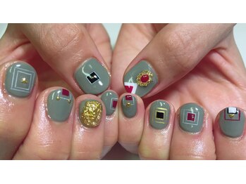 サニーサイドアップ ネイル(Sunny SideUp nail)/square mode art