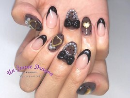【自爪ネイル】ブラックネイル