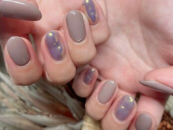 ステムネイル 下北沢(stem nail)/グレージュ　うねうねオーロラ
