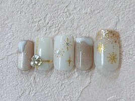 Vカット結晶ネイル