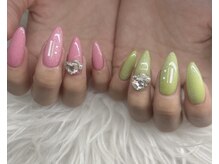 リブ(Lib)/ワンカラー/ピンク/グリーン