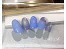 ミラー×うるキラブルーネイル