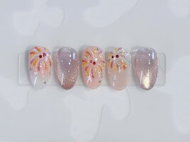 ♪きらめく花火ネイル