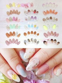 メイクプラスネイル ヴィヴィッド(MAKE+NAIL vivid)の写真/新作♪定額ハンド 写真左から5280円6380円7480円/右手6380円左手7480円◆学生ミセスOLセレブ等幅広くご来店