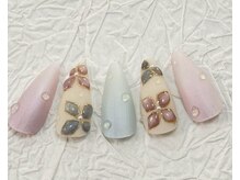 ジェー エス シー ネイル(J.S.C.nail)/サンプルデザイン/紫陽花ネイル