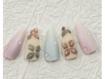 ジェー エス シー ネイル(J.S.C.nail)/サンプルデザイン/紫陽花ネイル