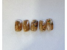 ネイルズキュー(NAILS CUE)/秋ネイル/ブラウン/テラコッタ