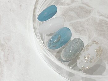 ブレスネイル(brace Nail)/ミラーフラワーアートネイル
