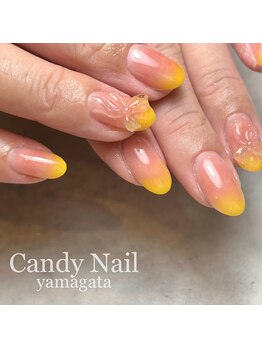 キャンディネイル(Candy Nail)/クリアリボンのちゅるグラデ