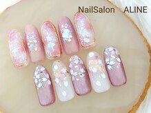 ネイルサロン アリーヌ(ＡＬＩＮＥ)の雰囲気（【初回オフ無料＋マグネット￥6500→5900】※写真3月新作¥8900 ）