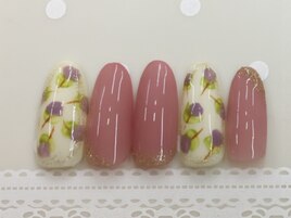 Neｗサンプル☆手描きフラワー