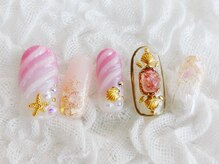 ネイリシャス(NAILICIOUS)/立体的なマーメイドネイル