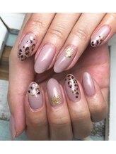 ネイルビート(NAIL BEAT)/キラキラレオパードネイル