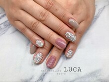 ネイルアトリエルカ(nail atelier LUCA)/W-405 大人可愛いツイードネイル