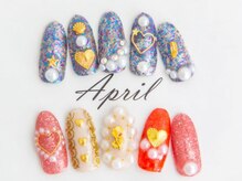 エイプリルプラス(April plus)/ゴテゴテ　ストーンネイル