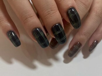 アイネイルズ 天神今泉店(I-nails)/【kanako.m】ちぐはぐチェック