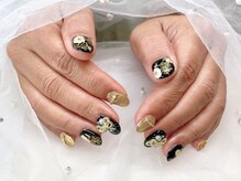 ジョアネイル(JOA Nail)/正月/和柄/和装/パール/ゴールド