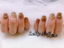 レヒネイル(LeHy nail)/ツイード×リボンネイル