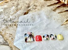 テテネイル(tete.nail)/［フット］ヤシの木×夏リゾート