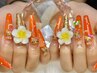 【長さ出し10本】ワンカラー/ラメグラ/マグネット＋パーツ10個ストーン付け放