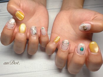 手描きシェル☆イエローver