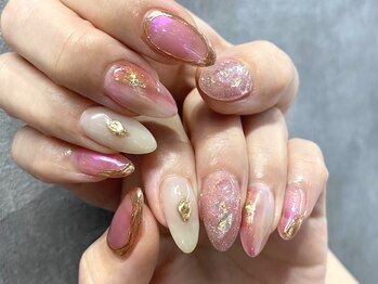 ピンクニュアンス/キラキラ