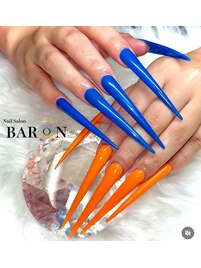 アシメカラーネイル 長さだし