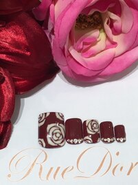 フット　大人薔薇アート