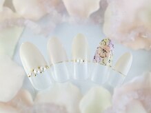 シューズネイルプロデュース/ふんわりフラワーネイル
