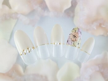 シューズネイルプロデュース/ふんわりフラワーネイル