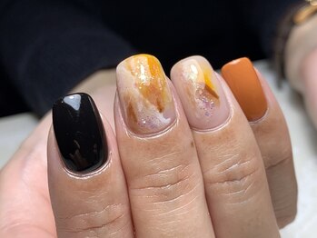 ネイルサロン プール ヴー(Nail Salon Pour Vous)/【オーダー】ニュアンス秋ネイル