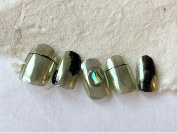 アイネイルズ 梅田店(I nails)/ミラーシンプル個性派