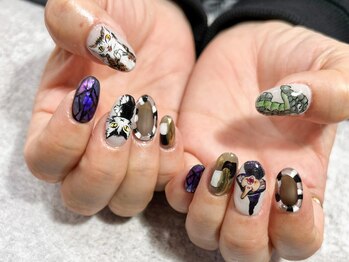 テラス(TERRACE)/手描きキャラクターネイル