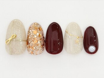 ネイルサロン アビー グランデュオ蒲田店(abbie)/[蒲田限定]キラキラリボン¥9532