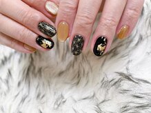 モグネイル(Mogunail)/成人式ネイル　麻の葉模様