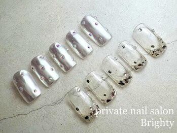 プライベートブライティ(Brighty)/シンプル春ネイル