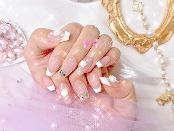 ワンホンネイル 新宿(Rumi Nail)/フレンチネイル/ゴージャス定額